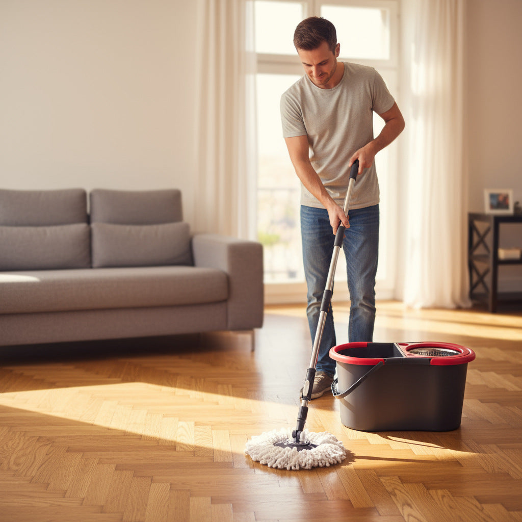 Balai serpillière de qualité professionnelle en microfibre avec double centrifugeuse TURBO MOP PRO