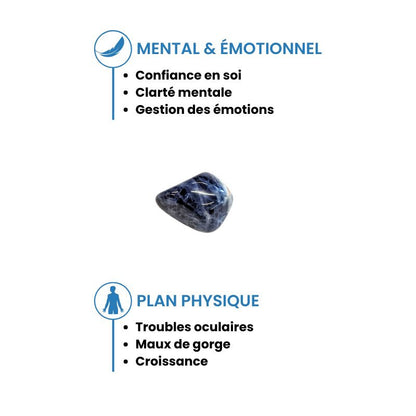Pierre roulée Sodalite