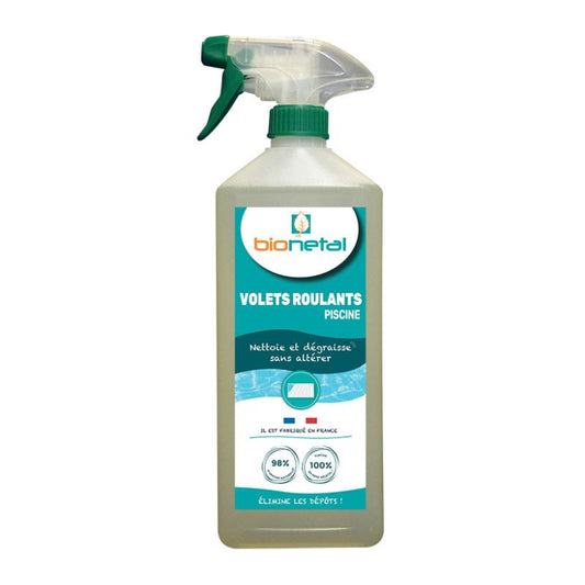 Produit nettoyant écologique pour volets roulants de piscine en spray ou en bidon