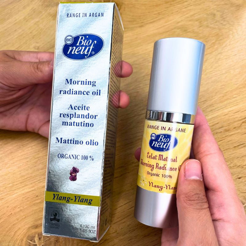 Huile sèche visage Eclat matinal à l’Ylang Ylang de Bio neuf
