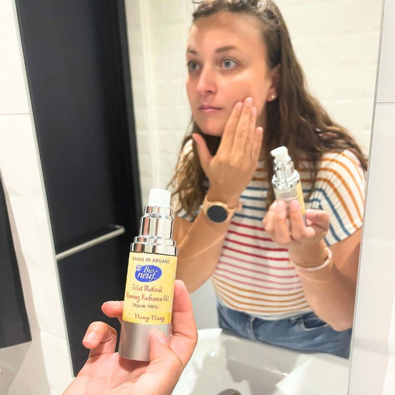 Huile sèche visage Eclat matinal à l’Ylang Ylang de Bio neuf