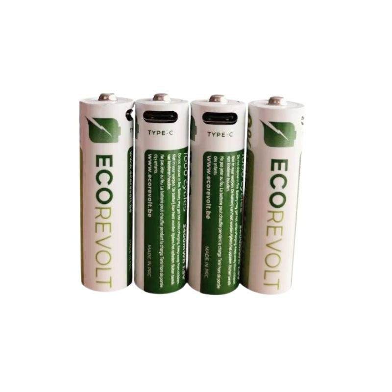 Piles rechargeables écologiques avec chargeur intégré